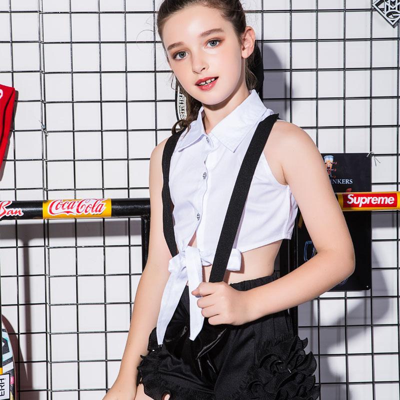 Jazz dans hip hop kostym tjejer catwalk dans kläder tide ds prestanda