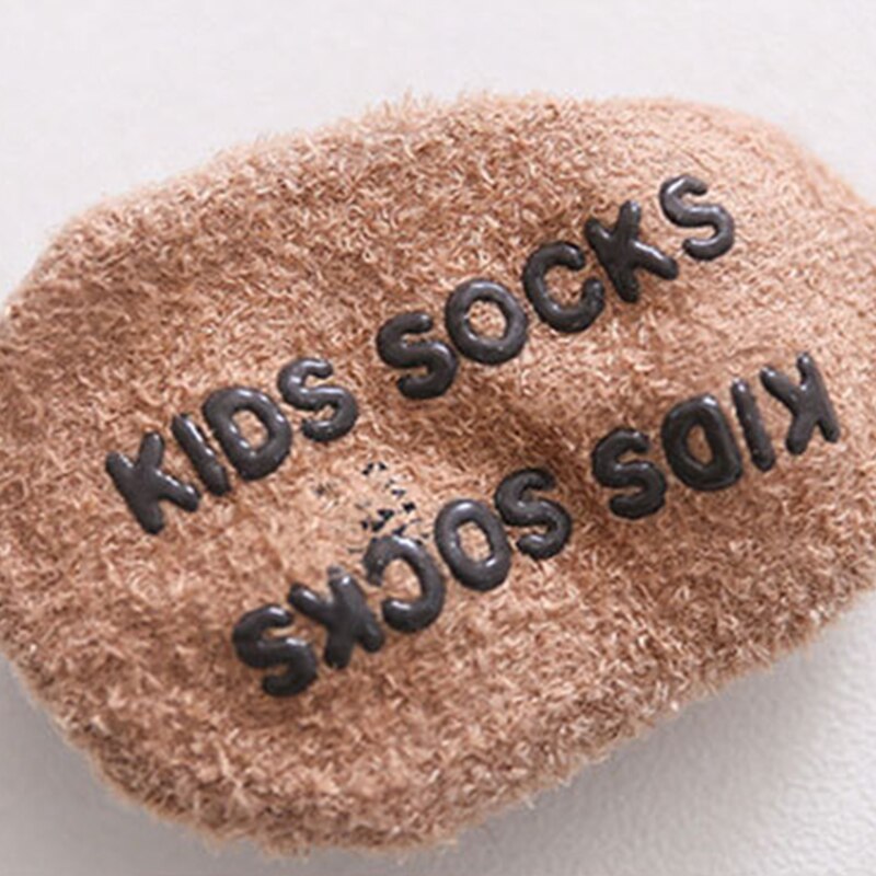 Winterbabysocken mit Karikatur-tiermotiven, rutschfest, weich und warm, für mädchen und jungen, kurze socken, babyaccessoires 0-2y