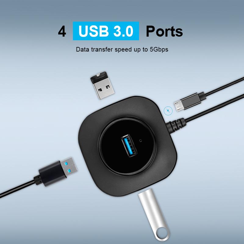 Multi USB HUB 3.0 USB 3 Hub USB Splitter 4 Ports Expander Mini 2.0 Hab Adapter With Power Interface High Speed For PC Laptop