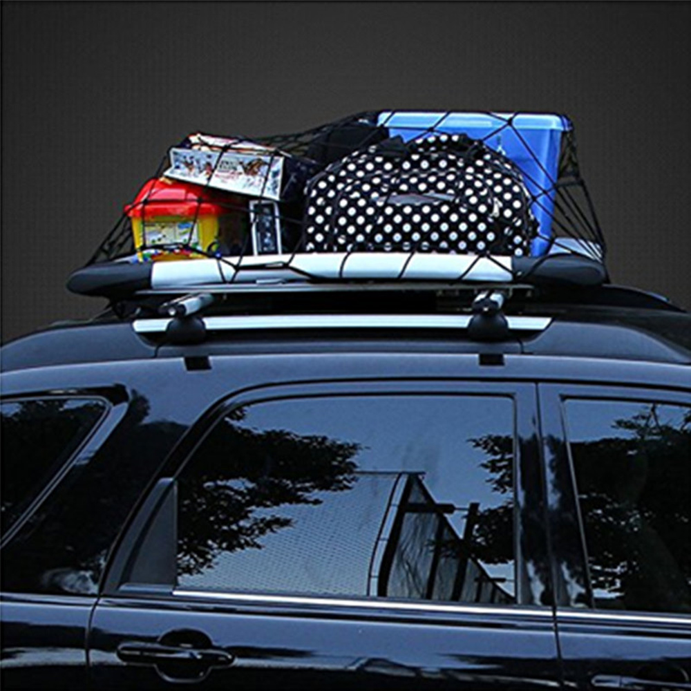 ALWAYSME-Red de carga extragrande Universal, 120x90CM, 10 ganchos ajustables y red ajustada para cama de coche y camión, Red de amarre de techo automático
