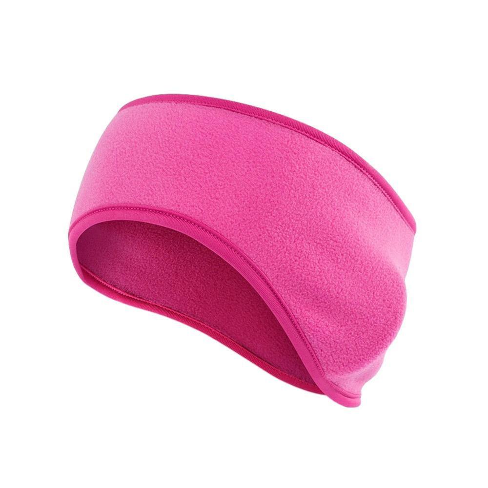 Orejeras cálidas Unisex, mujeres y hombres, calentador de orejas de lana, banda para la cabeza de esquí, orejeras, diadema, banda para el pelo, calentadores de orejas: Rosa