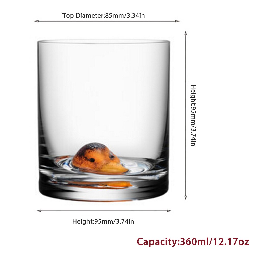 1 st 360ml djurkopp sött husdjur björn fågelglas för te öl vattenkopp blyfritt ultraklart glas: 2