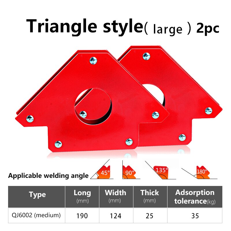 Magnetic Square Welding Magnet Square Holder for Electric Welding Magnetic Arrow Clamp Soldering Locator Iron Auxiliary Tools