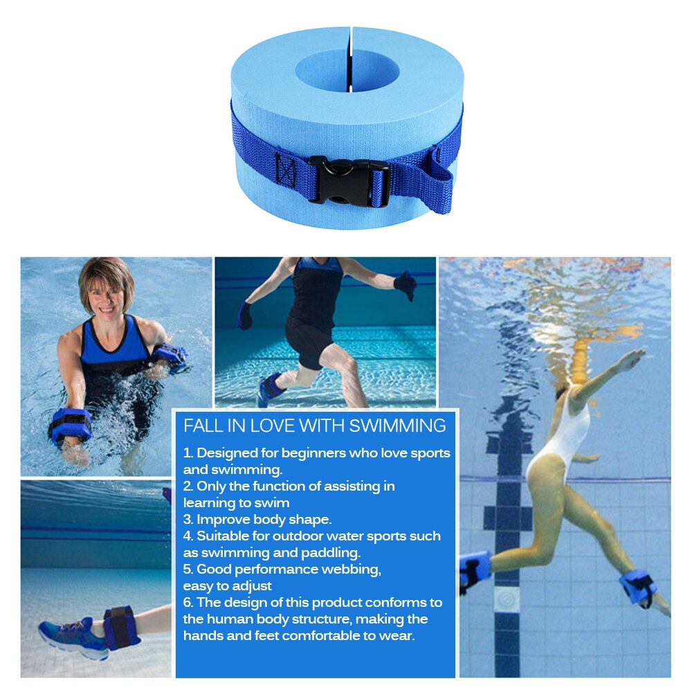 Flotador de espuma para piscina, 2 uds., ejercicio de agua, aeróbicos, pesas de natación, manguitos acuáticos para tobillos, brazos, accesorios de natación