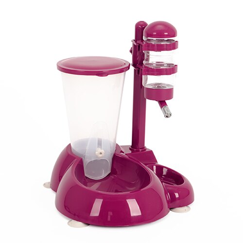 Hoopet advanced pet dog drinkbak, draaibaar en opklapbaar, kattenvoerbak, gemakkelijk schoon, wit, rood: Goud