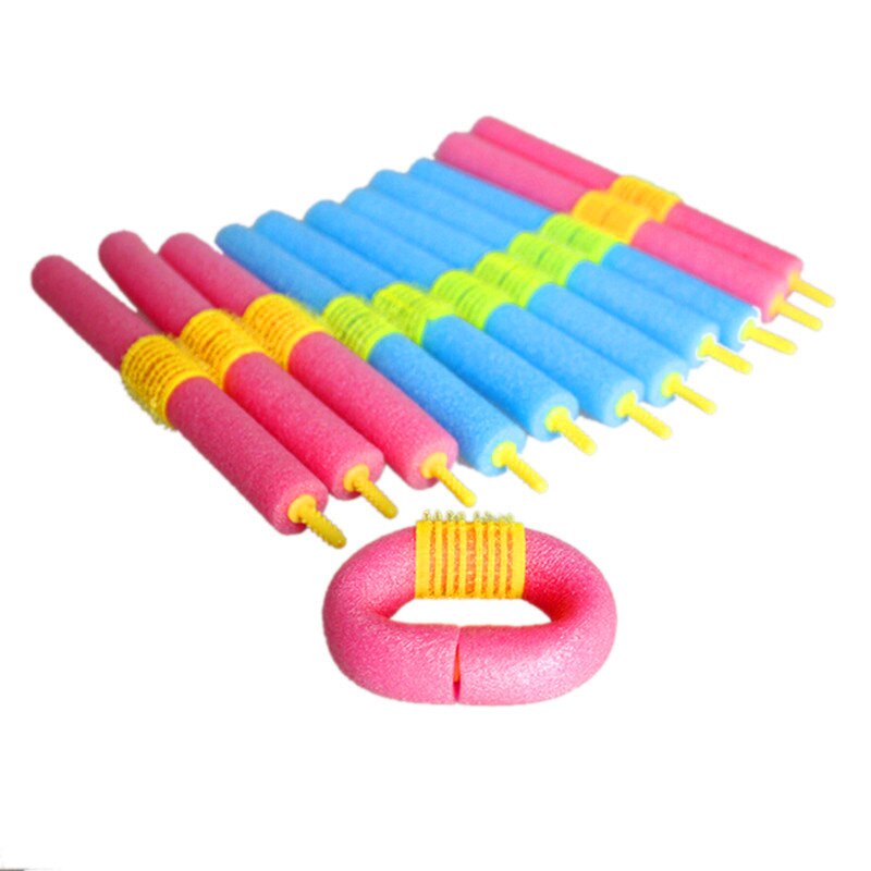 12pcs/set Soft Foam Anion Bendy Hair Tool Hair Rollers Curlers Cling hair styling accessories girl long hair waves