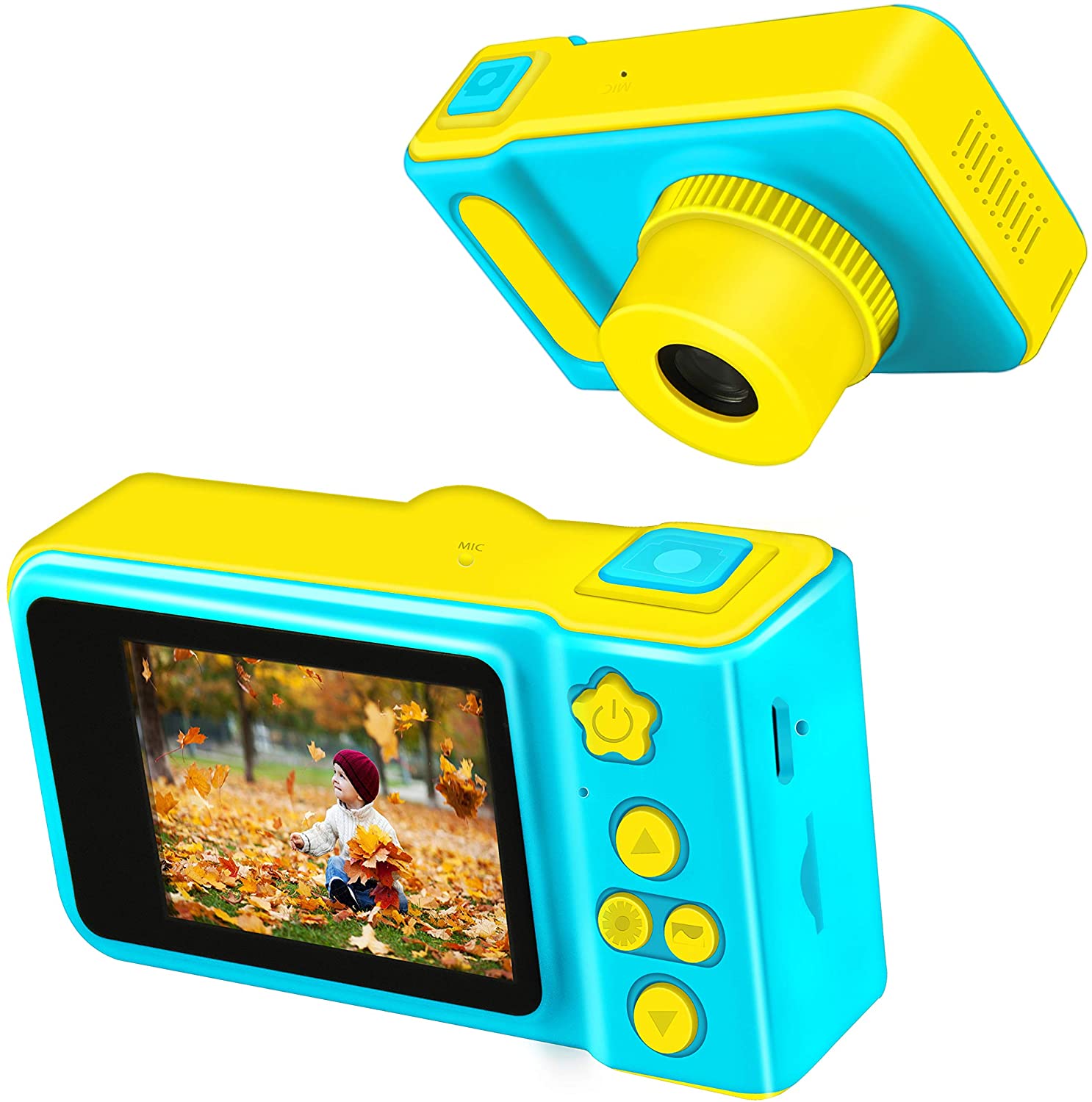 Kids Camera Kids Digital Video Camera 1080P FHD Kids Shockproof Video Camcorder with 2 Inch IPS Screen Kids Digital Camera blue: Default Title