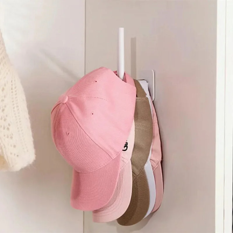 Porte-chapeau pour casquettes de Baseball, crochets adhésifs pour chapeaux muraux, organisateur de casquettes de rangement, sans perçage, porte-chapeau pour porte de placard