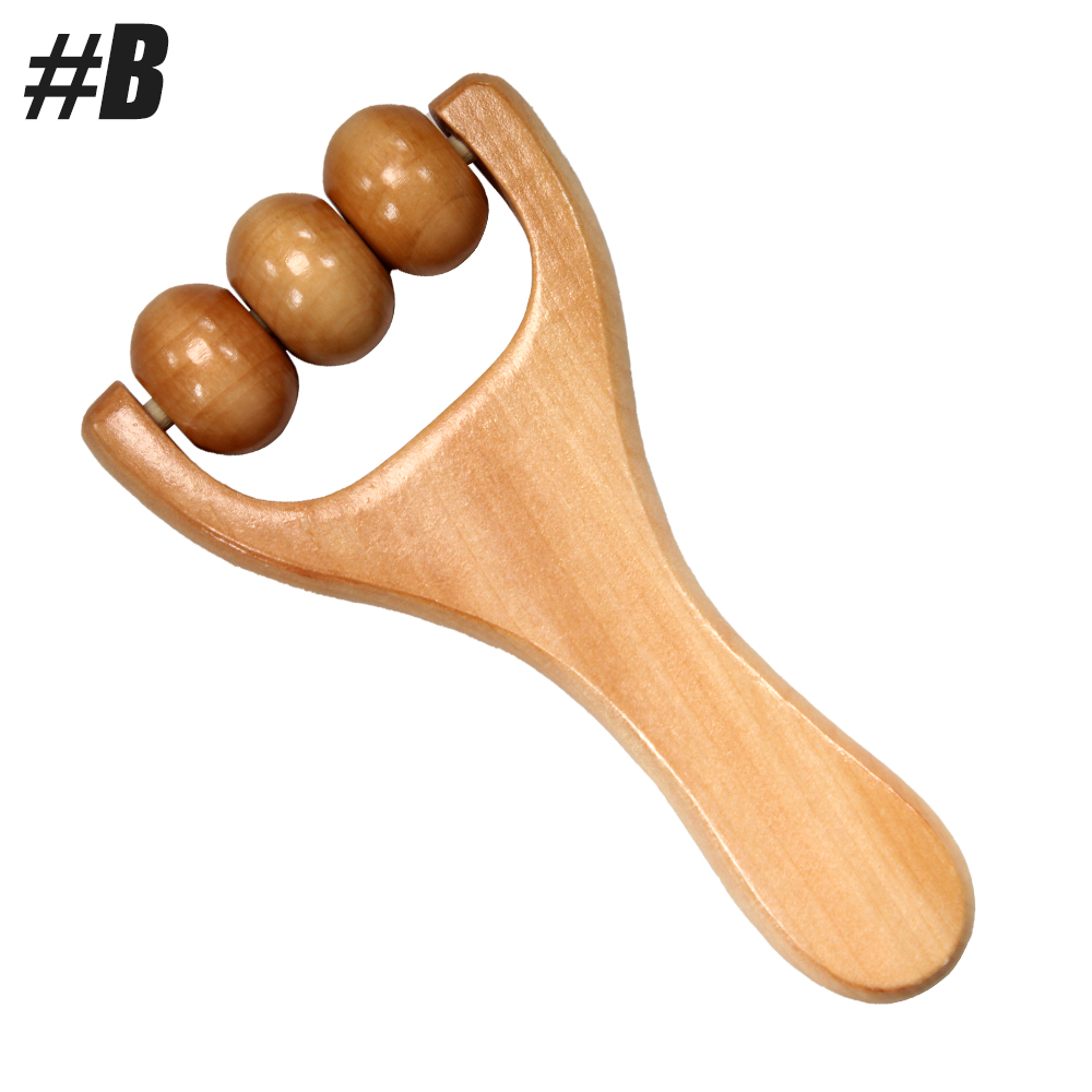 1 Stück Massageroller aus Holz, sofort selbstmassageende Taille, Oberschenkel, Beine, Hände, Ganzkörper-Rolle-Werkzeug, Massagegerät, DIY Maderotherapie: Rose rot