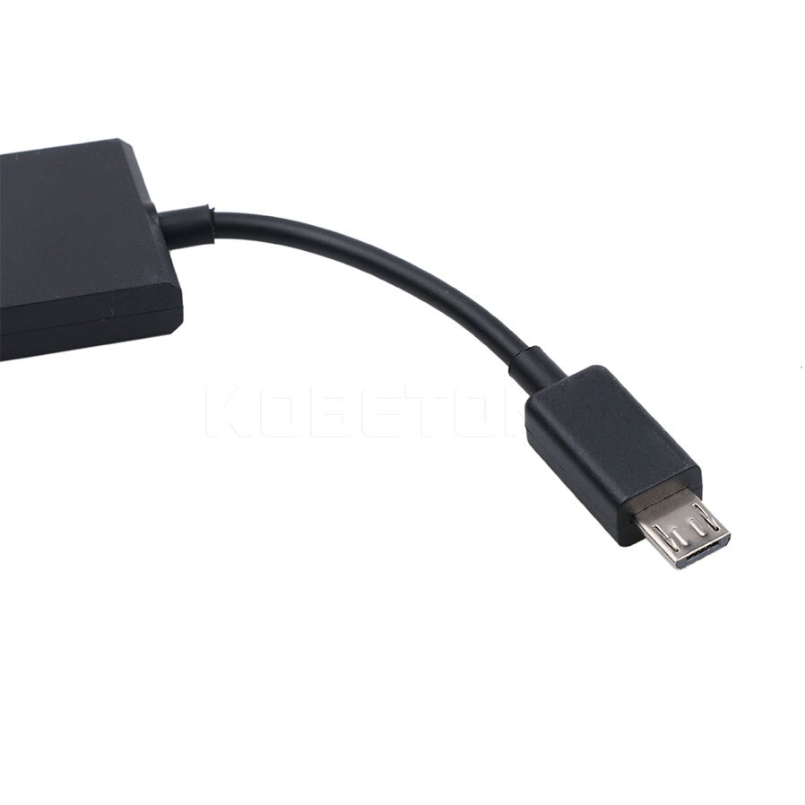Kebeteme 3 in 1 mannelijke naar vrouwelijke dubbele micro usb 2.0 host otg hub adapterkabel usb splitter voor samsung