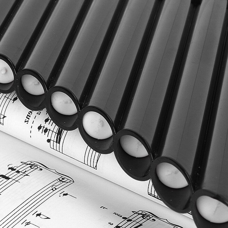 18 Pipes Eco-Friendly Resin C Tone Pan Flute for Beginner, Easy Learning for Woodwind Musical Instruments Lovers