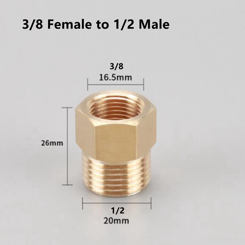 Brass 1/8 1/4 3/8 1/2 3/4 Female to Male Threaded Hex Bushing Reducer Copper Pipe Fitting Water Gas Adapter Coupler Connector: Type 7
