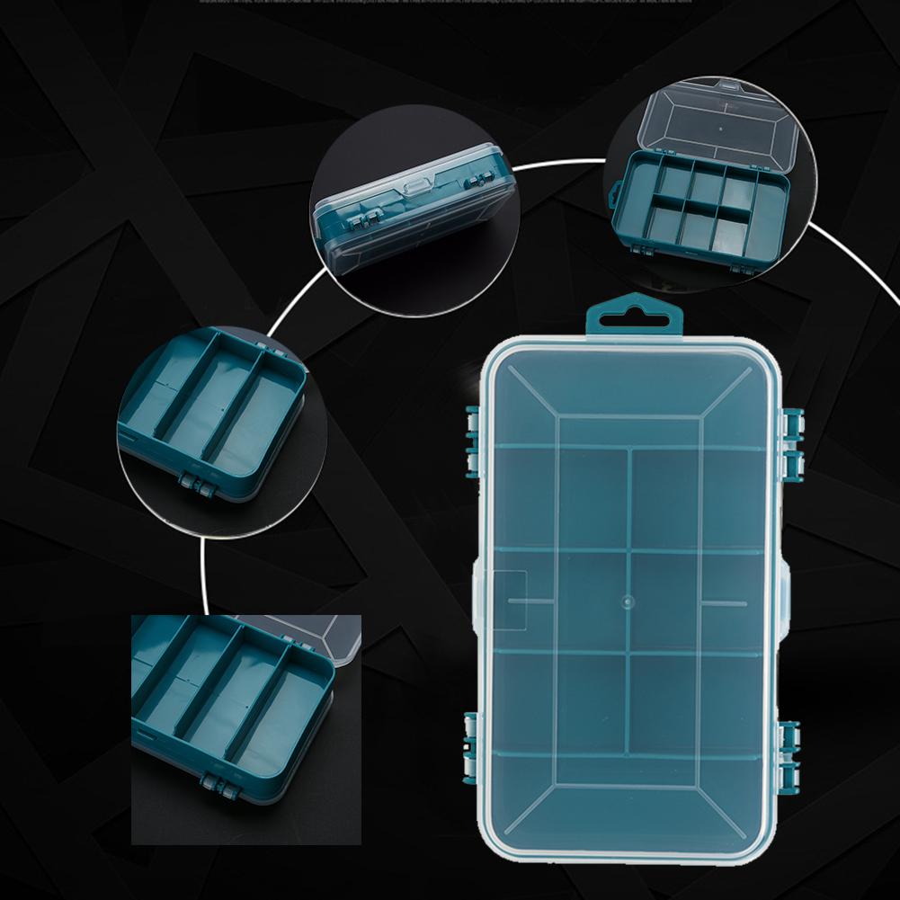 Plastic Tool Box Case Double-side Green Small Components Tool Storage Box #38