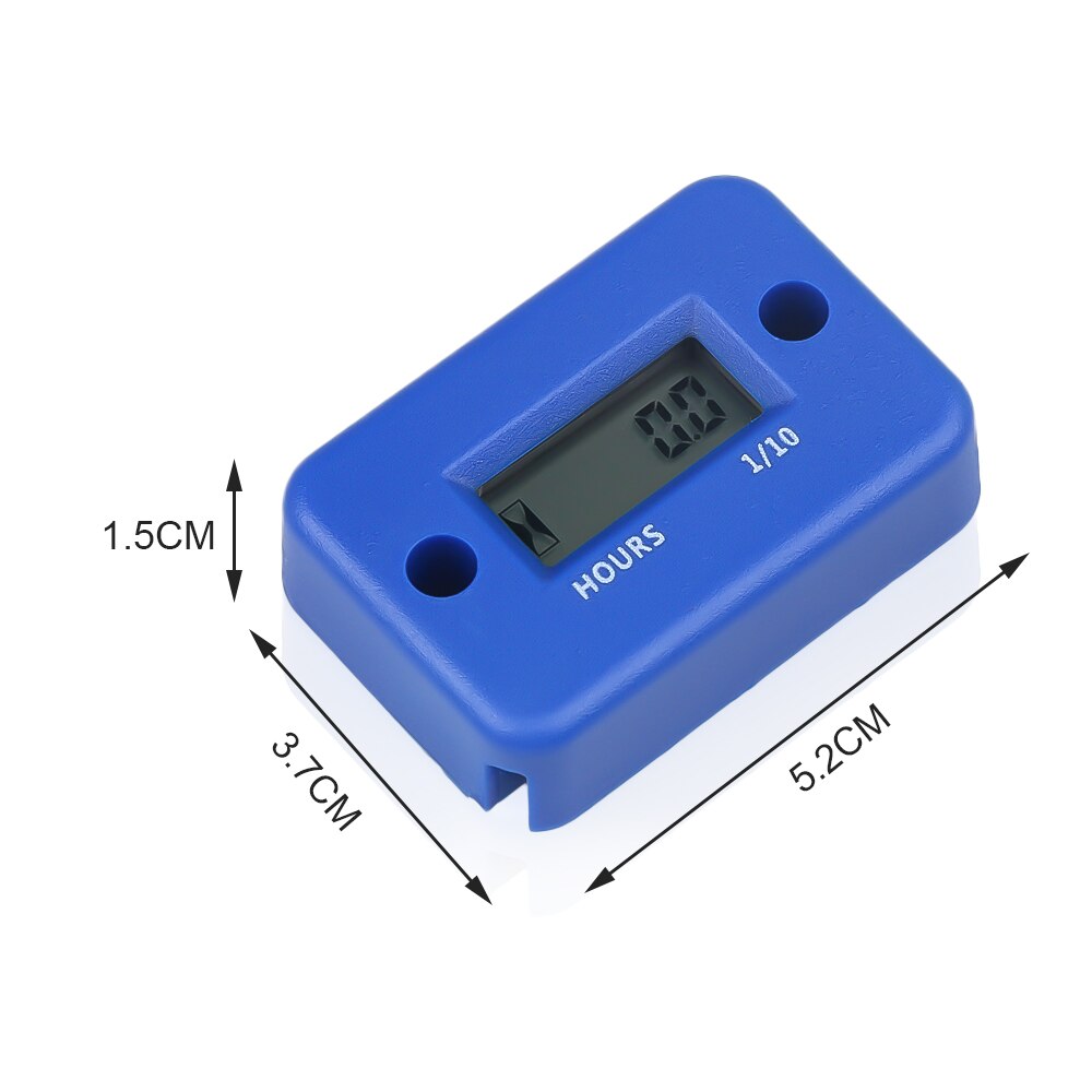 Motorcycle Hour Meter With Battery Timer Cafe Racer Digital Counter Moto Jet Ski Timer Accumulator Digital Working Gauge Tools