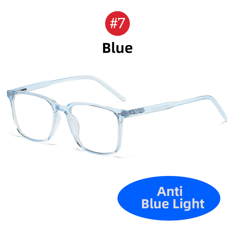 VIVIBEE 2025 Square Blue light Blocking Glasses Men TR90 Light Frame Anti Blue Ray Eyeglasses Women Classic Computer Eyewear: Clear