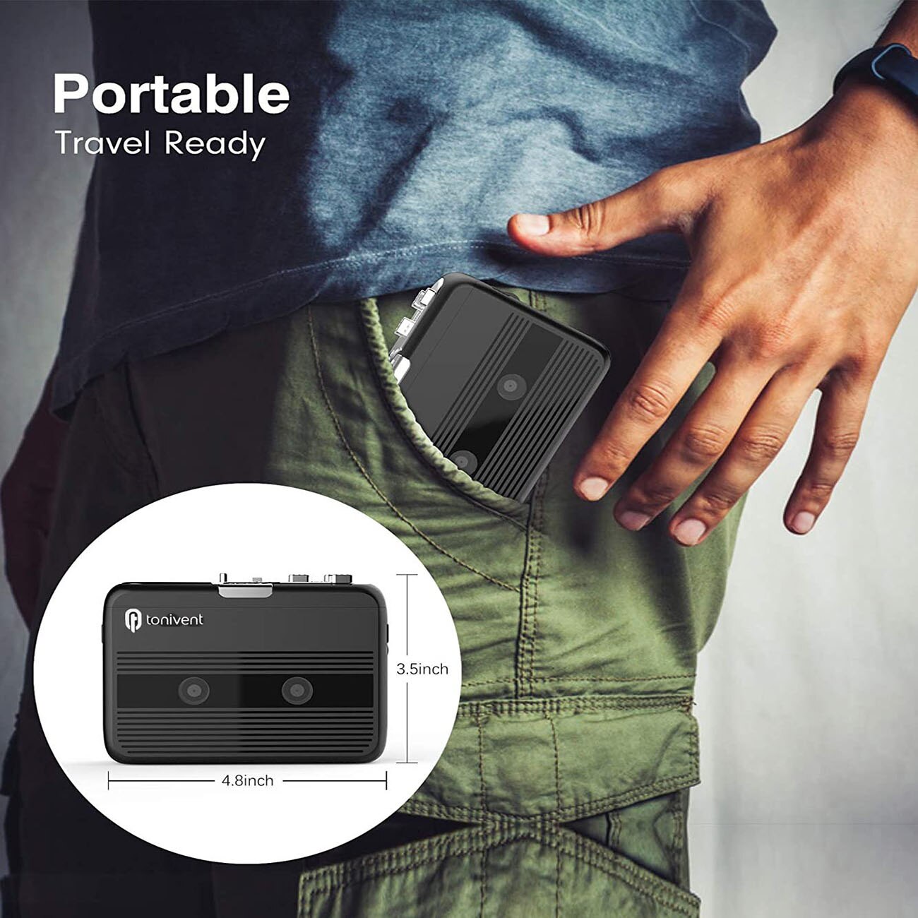 Tragbare Walkman Bluetooth-kompatibel Empfänger und Absender Jack FM Radio Band Spieler USB Kassette Spieler Für Aux Adapter