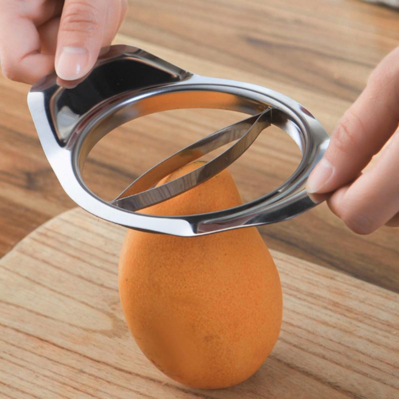 1pc rustfrit stål mango cut pitter mango core remover splitter frugt fersken skiver køkken gadget tilbehør