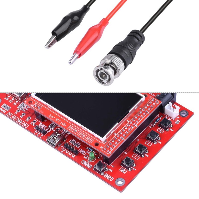 Kit de osciloscopio DSO138 DIY, fuente de apertura TFT 1MSPS, Kit de osciloscopio Digital de mano con piezas DIY y sonda