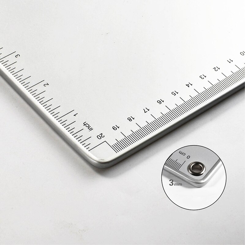 A4/A5 Metal Writing Board Clipboard File Folder for Documents File Clip With Ruler Aluminum Writing Pad School Office Stationery