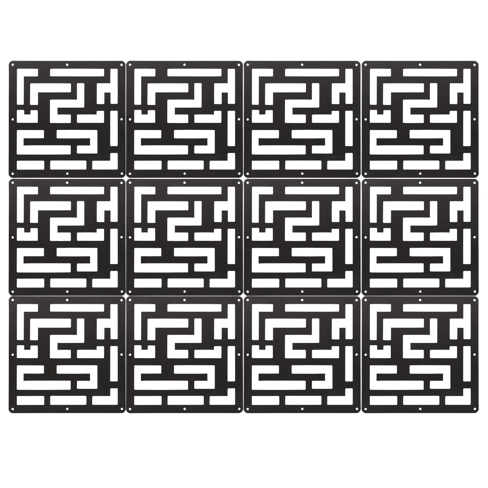 12 Pcs DIY Room Divider Screen Hanging Study Sitting Room Divider Living Room Bedroom Rooms Dining Hotel Bar School Decor Black: 020784