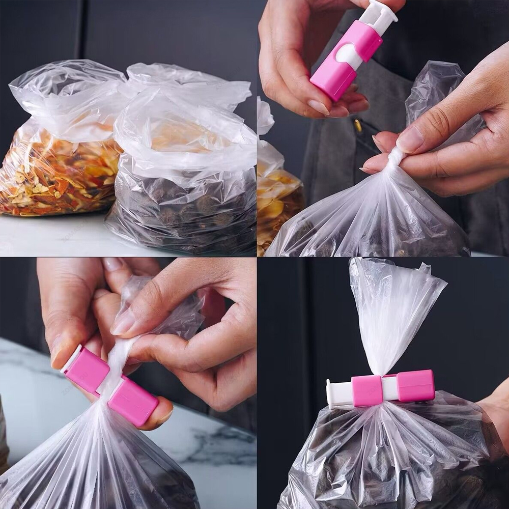 50/1Pcs Reusable Food Sealing Clips Bread Storage Bag Clips For Snack Wrap Bags Spring Clamp Kitchen Organization Sealing Clamp