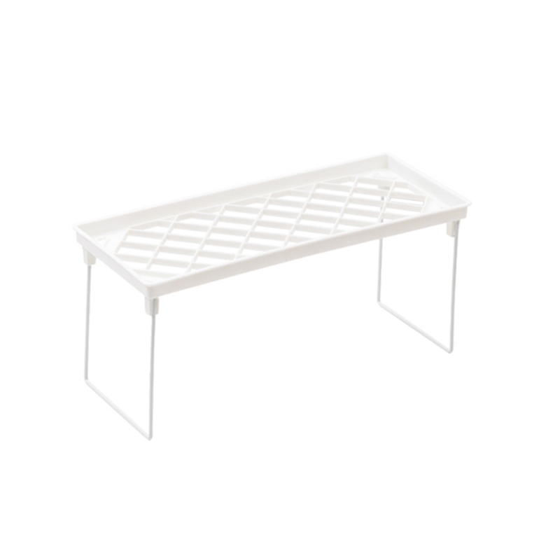 Desk Countertops Stackable Foldable Stand Rack White Wire Stacking Cabinet Shelf: Red