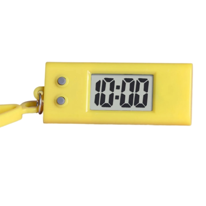 Mini llavero reloj electrónico, reloj Digital herramienta cronometraje: YELLOW