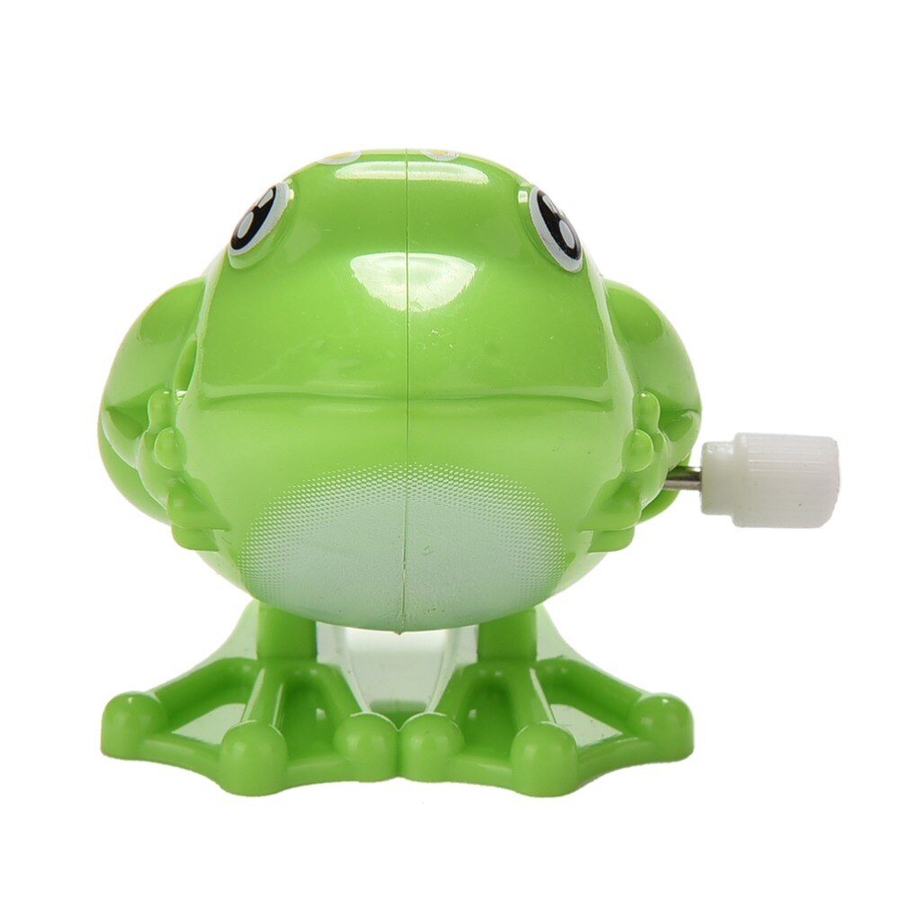 1 stk grøn frø plast hoppe vind op legetøj udendørs dyr klassisk pædagogisk urværk legetøj