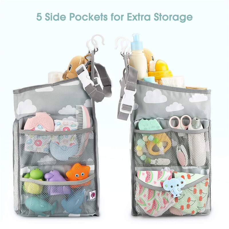 Große Kapazität Tragbare Baby Krippe Organizer Windel Tasche Baby Kindergarten Organizer Bett Hängenden Beutel Baby Wesentliche Wiege Lagerung Tasche