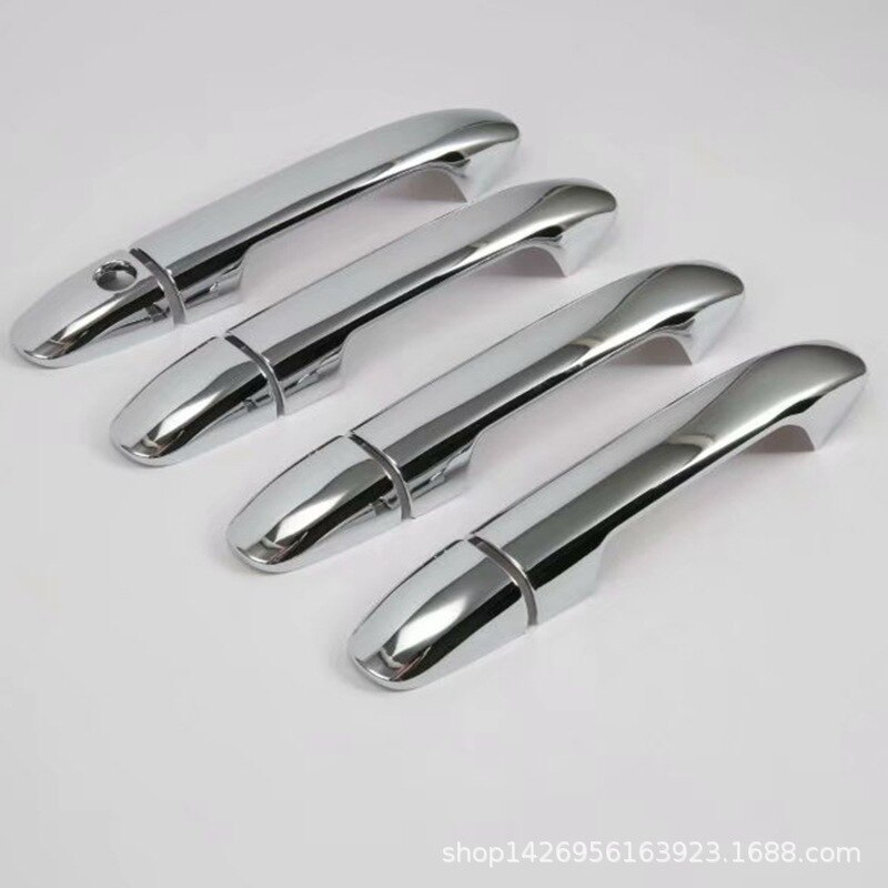 Voor Mercedes Benz Vito W447 Metris Valente V-Klasse Koolstofvezel Auto Deurgreep Cover Styling stickers Accessoires: SIlver