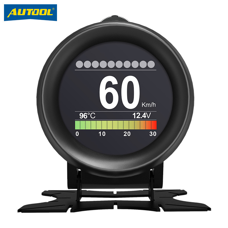 AUTOOL X60 OBD2 Display Speedmeter Tachometer Battery Voltage Water Oil Temperature Gauge Pressure Mileage Auto Scanner HUD