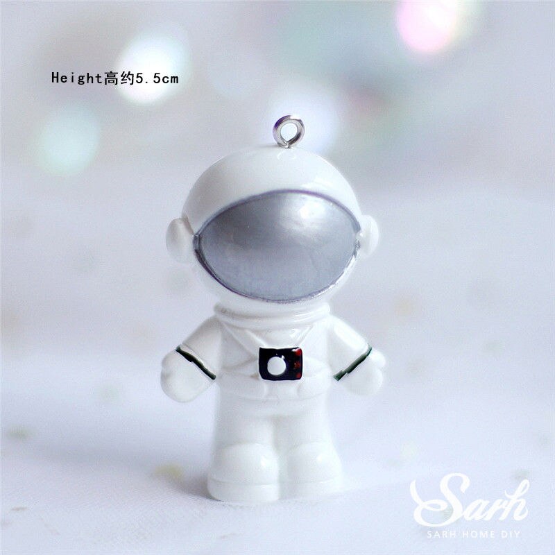 Moon Spaceship Astronaut Decorations Rocket Oh Baby Baking Happy Birthday Cake Topper Wedding Baby Shower Boy Girl Love: Mini astronaut B