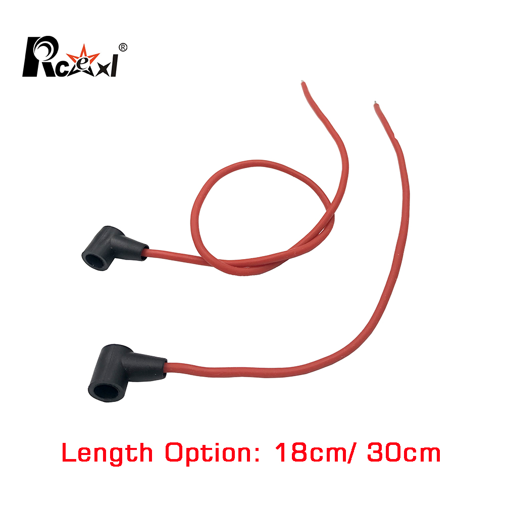 Rcexl Remote Controlled Nitro Engine Glow Plug with AWG 18 Silicone Wire Spring Self-Locking Structure