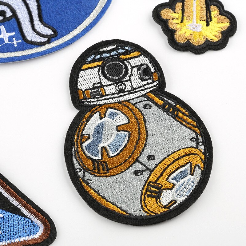 Rumskib astronaut stof klistermærker kan stryges tøj tilbehør broderi patch, tøj rygsæk gør-det-selv dekoration