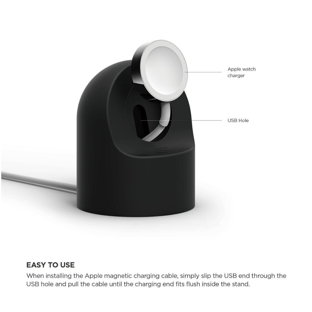 Bedste silikone til apple watch ladestandere dock holder til apple watch serie 5/4/3/2/1 44mm/42mm/40mm/38mm ur tilbehør