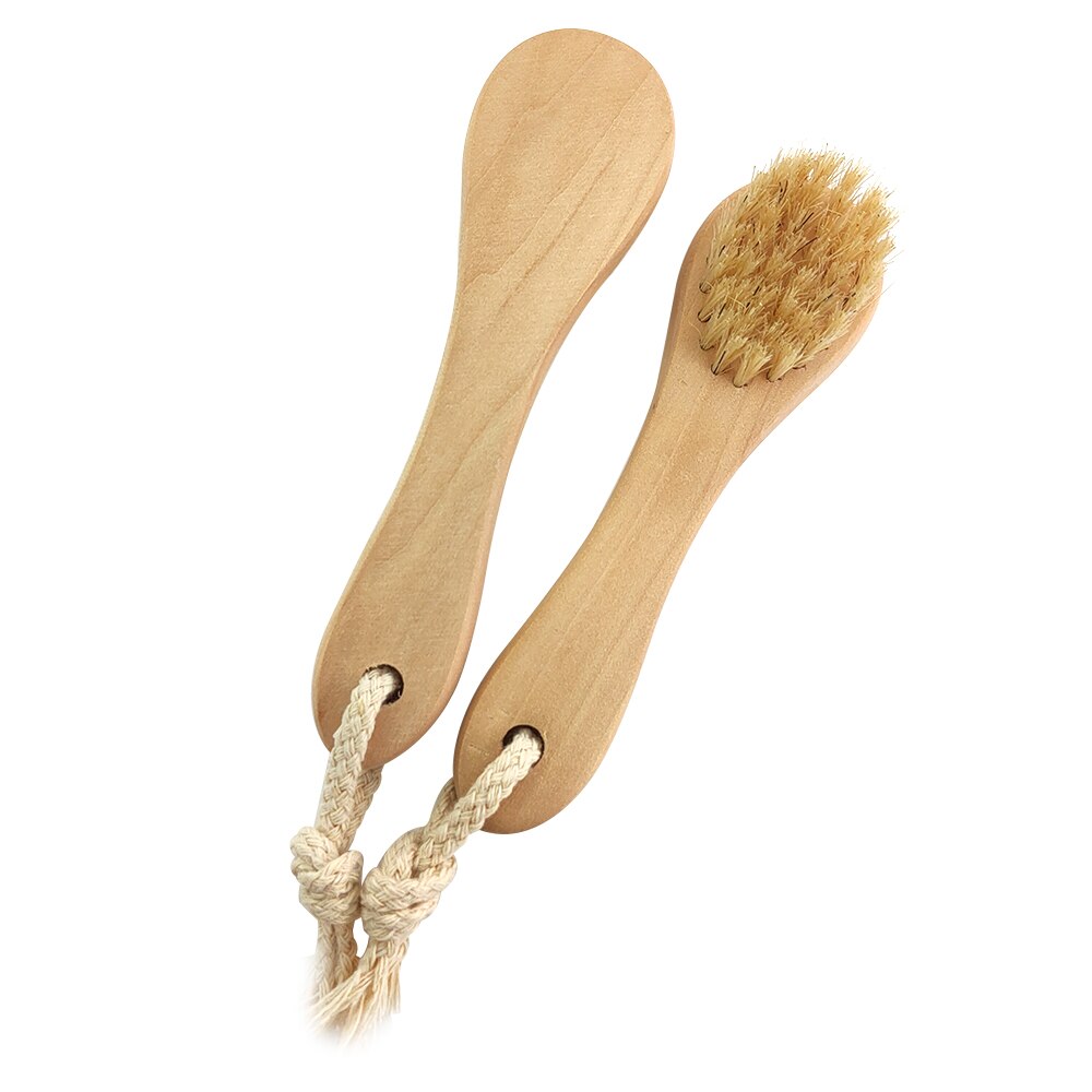Cepillos exfoliantes de cerdas naturales para la cara, para cepillado y fregado en seco