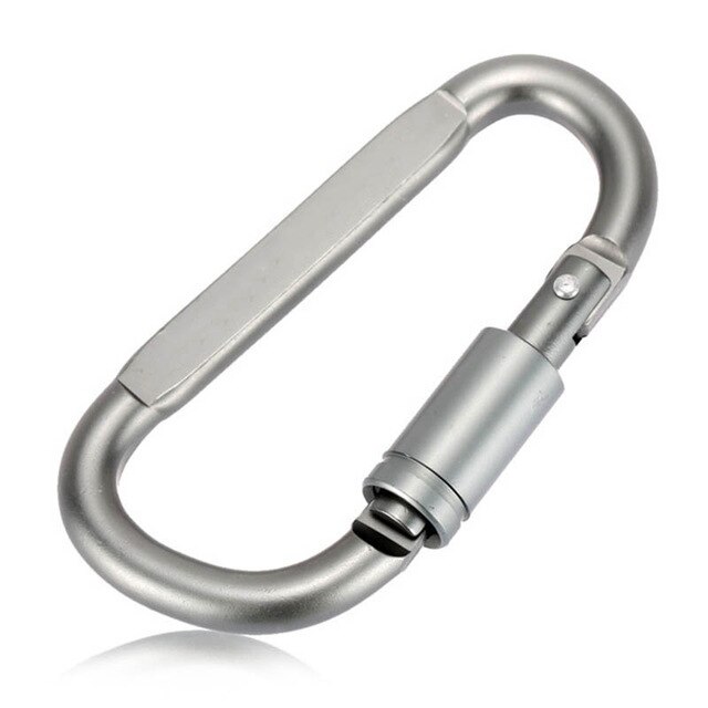 4- kleurige karabijnhaak voor het vergrendelen van sleutelhangers, sterke aluminium d-ringvormige sleutelhanger voor buiten kamperen en backpacken, sleutelhangerclip: Splinter