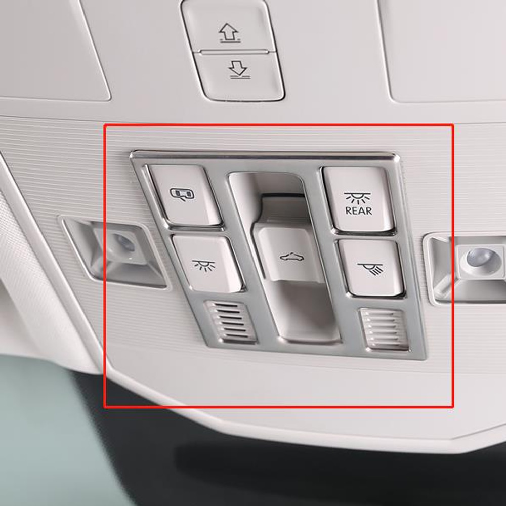 For Volkswagen Vw T-ROC T ROC TROC Stainless steel Car styling Interior Reading light decoration frame Cover Trim