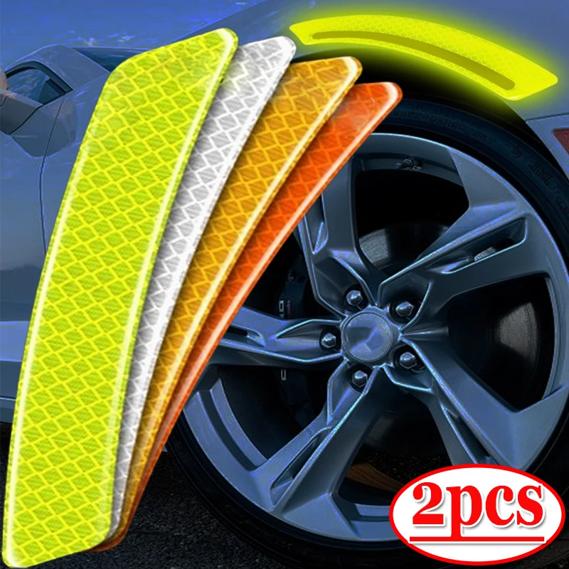 Car Wheel Eyebrow Anti-collision Strip Luminous Reflective Car Sticker Anti-collision Scratch Night Driving Safety Guard Sticker
