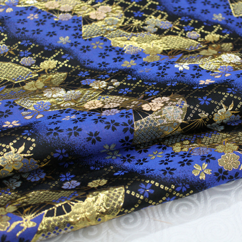 CF70 1 Yard Japanese Style Silk Brocade Jacquard Fabric Kimono Clothing Fabric Korean Style Cushion Cover Fabric DIY Fabric