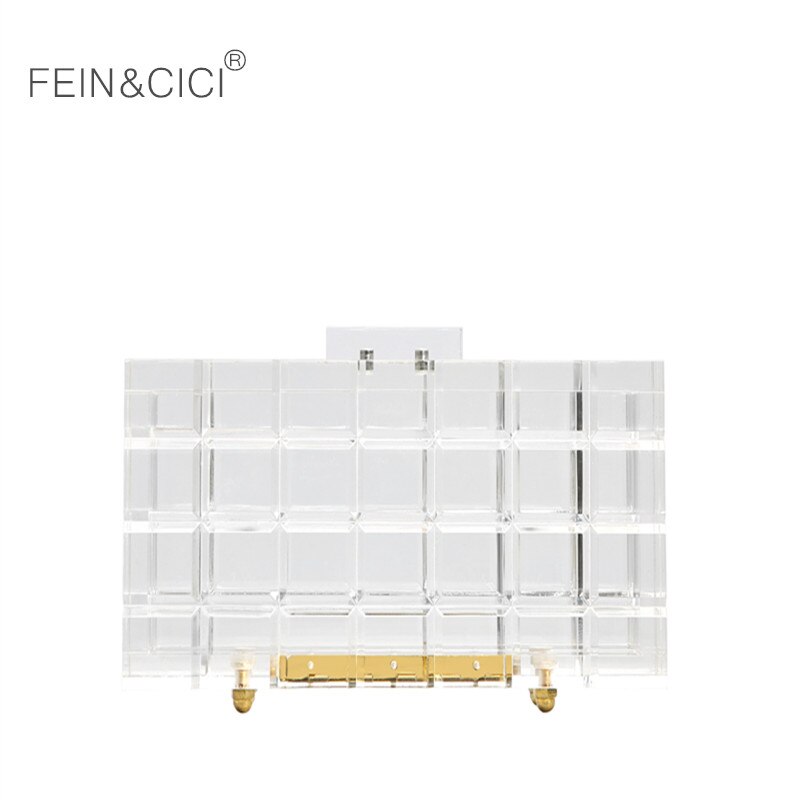 Helder acryl clutch Purse vrouwen transparante plastic box zak Dubai meisje vintage luxe avond wedding party handtas zomer tas