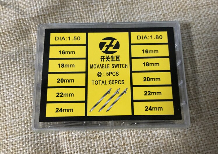 Mixed 1.5mm and 1.8mm Thick Single Quick Release Spring Bar Set