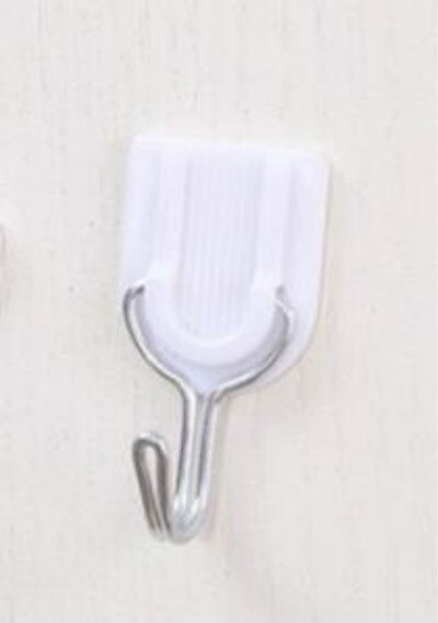 Gancho pequeño de trompeta de plástico blanco de dibujos animados, fuerte adhesivo para cocina, accesorios de baño, toalla, bolso de mano, colgador de pared, 1 ud.: Other
