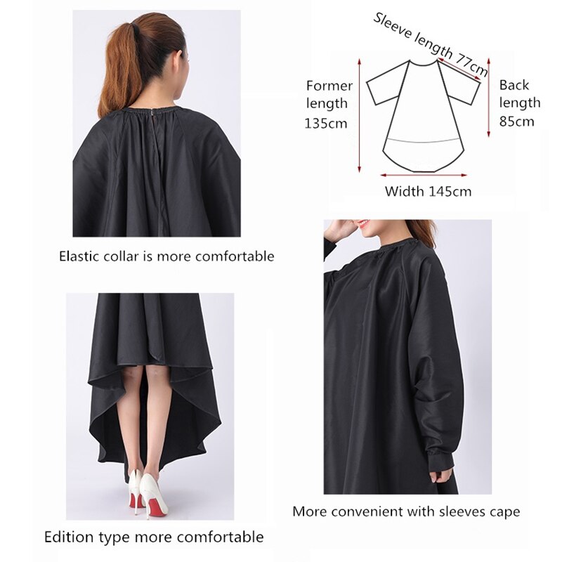 Salon Hair Styling Cape Hair Cutting Coloring Waterproof anti-static Hairdresser With sleeves Barber Gowns Apron