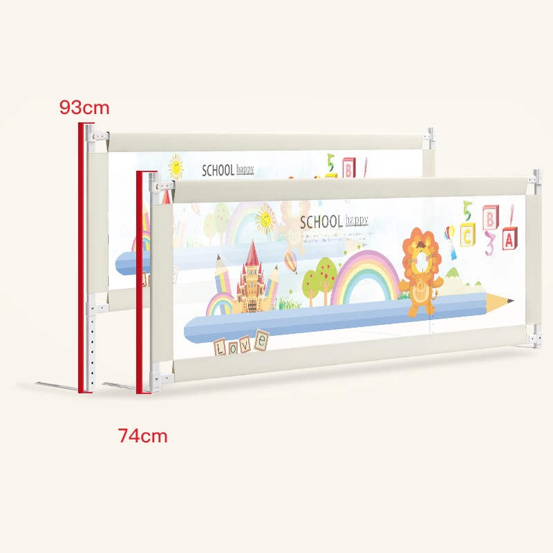 Baby bed fence lift up and down security gate children bed rail kids playen