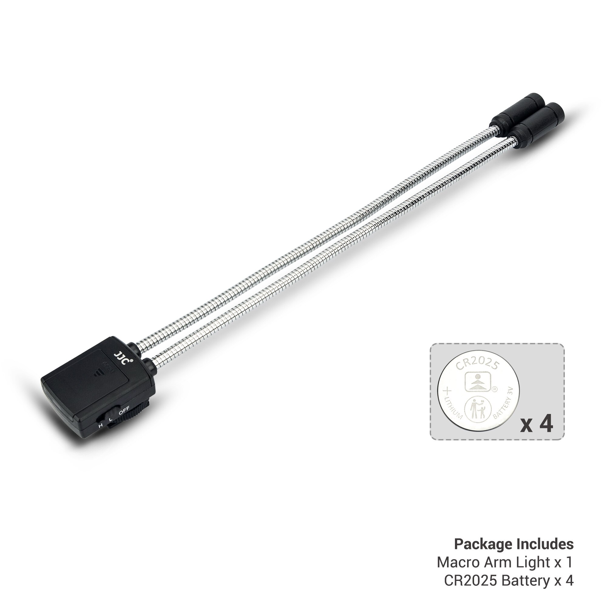 JJC – lampe Macro Flexible à double LED, Flash pour caméra, Macro Arm, Speedlight pour Canon, Sony, Nikon, Fujifilm, accessoires pour appareil photo