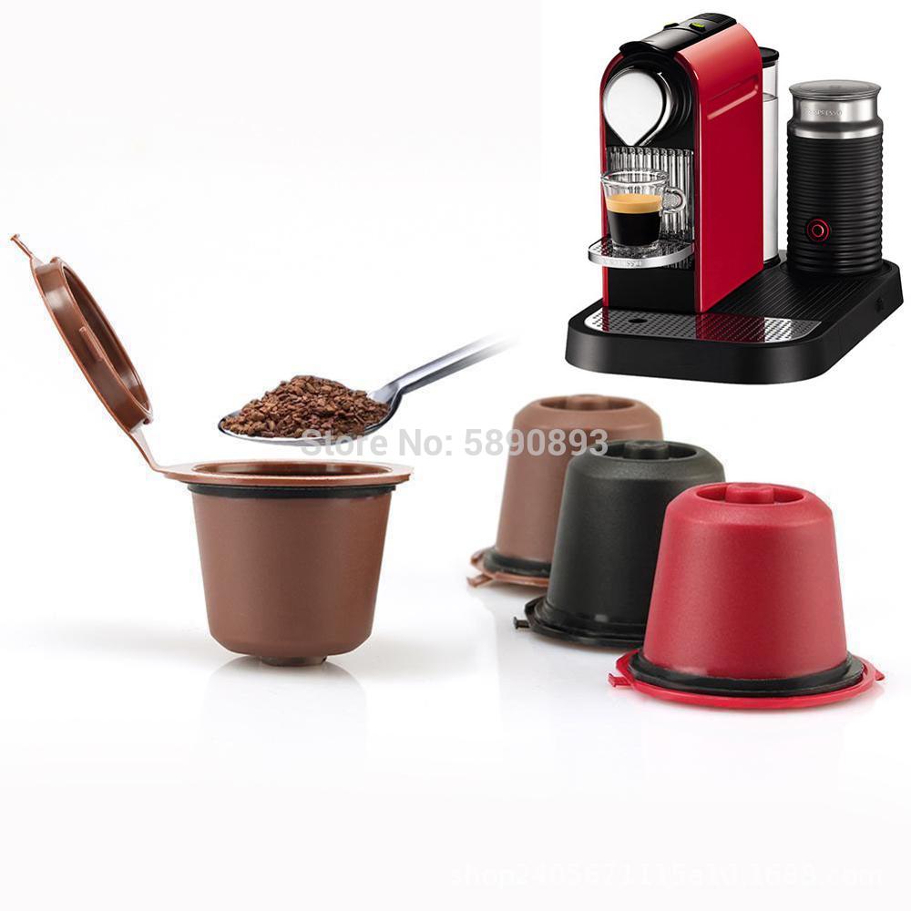Nespresso Refillable Reusable Nespresso Coffee Capsule 20ML Filters Reutilisable Coffee Capsule Nespresso Cups Spoon Brush
