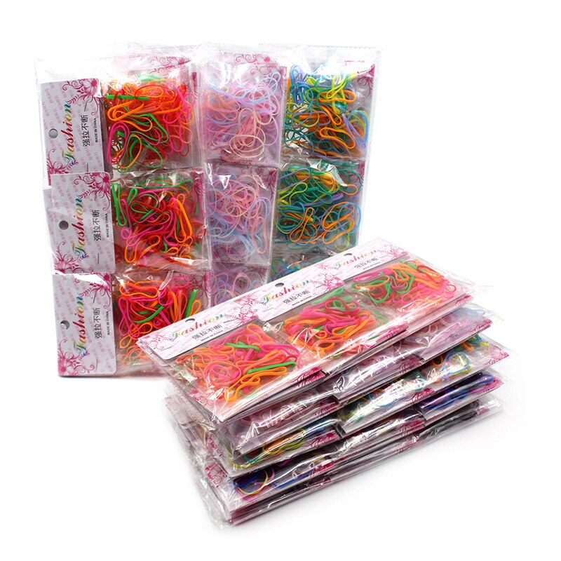 250 stk hestehaleholder elastiske hårringe piger gummi hårbånd børn hår reb bånd hår styling værktøjer til piger hovedbeklædning