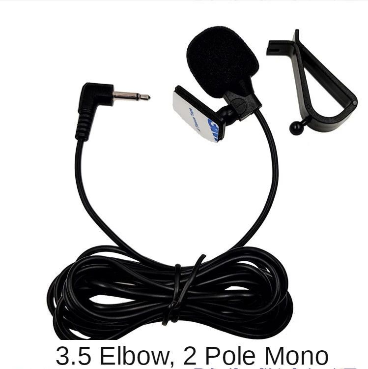 Microphone de voiture Audio Navigation Clip filaire fils externes micros automatiques Radio 3m de Long micro stéréo 3.5mm Mono 2.5mm SM Lotus Jack Plug: green