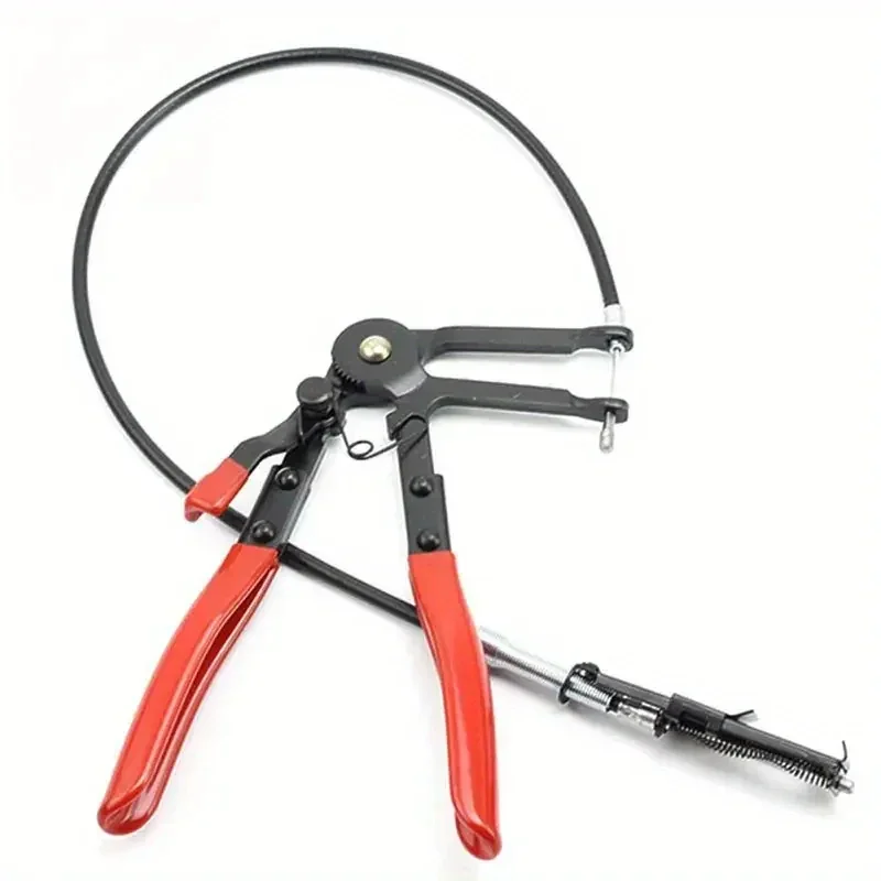 Car Hose Clamping Pliers Bendable Hose Clamps Cable Type Flex Cable Long Clamps Straight Hose Bundle Removal Auto Repair Tools: Default Title